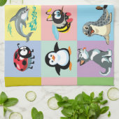 Cartoontiere für Kinder Geschirrtuch (Gefaltet)