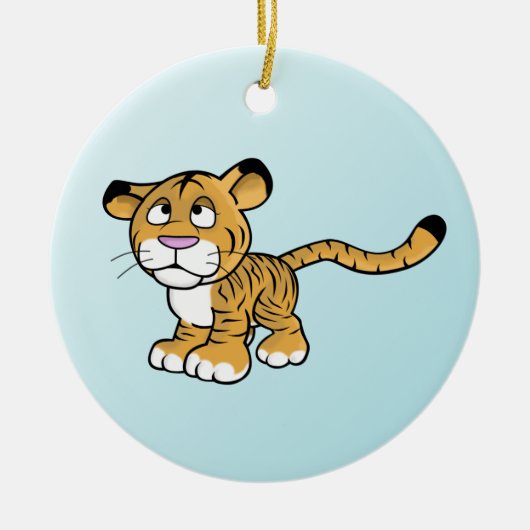 Cartoontiger Keramik Ornament (Vorne)