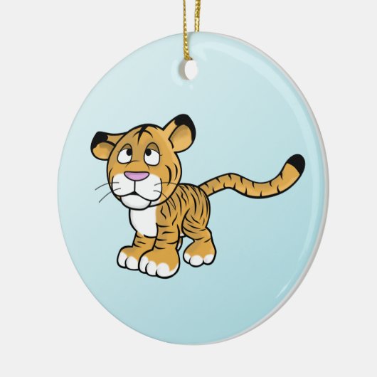 Cartoontiger Keramik Ornament (Links)