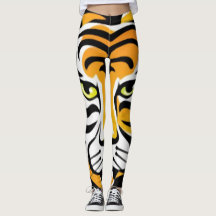 Cartoontiger Tierdruck-Leggings