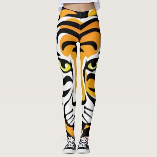 Cartoontiger Tierdruck-Leggings Leggings (Vorderseite)