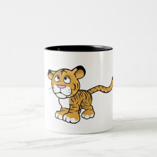 Cartoontiger Zweifarbige Tasse