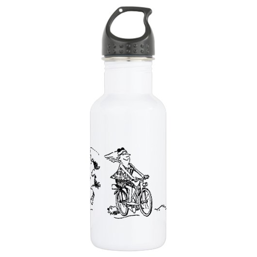 CartoonTriathlon Trinkflasche (Vorderseite)