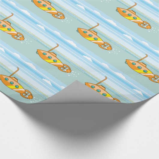 Cartoonunterseeboot Geschenkpapier (Ecke)