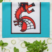 Cartoonwagenpferdeküchentuch Handtuch (Gefaltet)