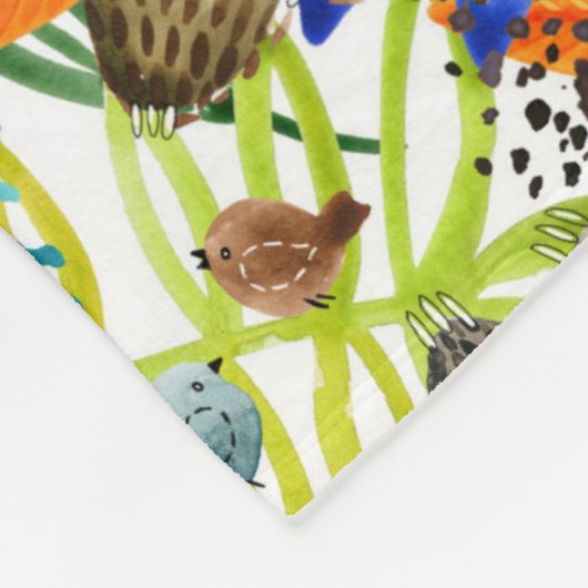 CartoonWatercolorsloth-Muster Fleecedecke (Ecke)