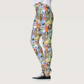 CartoonWatercolorsloth-Muster Leggings (Links)