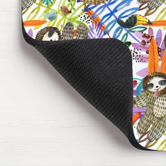 CartoonWatercolorsloth-Muster Mousepad (Ecke)