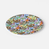 CartoonWatercolorsloth-Muster Pappteller (Schrägansicht)