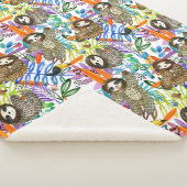 CartoonWatercolorsloth-Muster Sherpadecke (3/4)