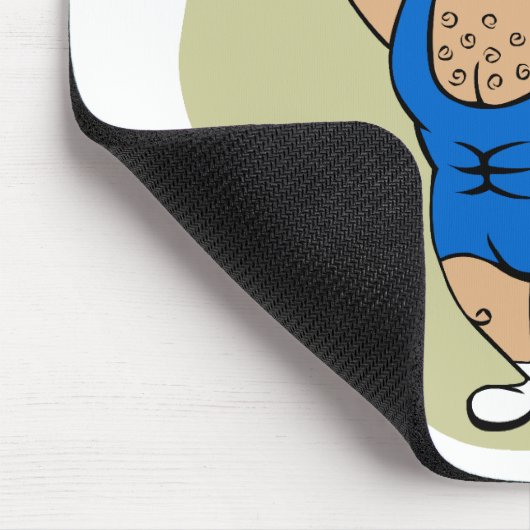 CartoonWeightlifter Mousepad (Ecke)