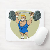 CartoonWeightlifter Mousepad (Mit Mouse)