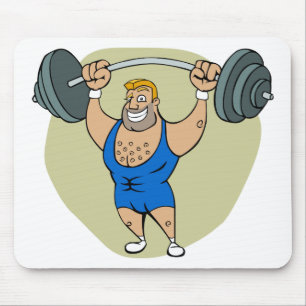 CartoonWeightlifter Mousepad