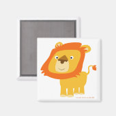 Cartoony-Löwenmagnet Magnet (Vorderseite/Rückseite)