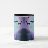Cartoony Spuk House Full Moon Halloween Tasse (Zentrum)
