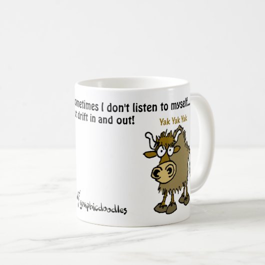 Cartoonyak. Zu viel sprechen. Kaffeetasse (VorderseiteRechts)