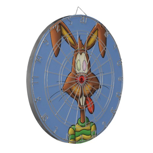 Cartoonzeichnen Osterhasen des Eies wütendes Dartscheibe (Vorderseite Links)