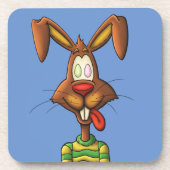 Cartoonzeichnen Osterhasen des Eies wütendes Untersetzer (Vorderseite)