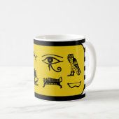 Cartouche ~ Altes Ägypten ~ Hieroglyphics ~ Kaffeetasse (VorderseiteRechts)