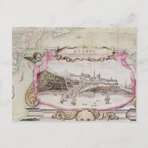 Cartouche von Quebec Postkarte
