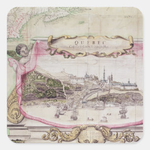 Cartouche von Quebec Quadratischer Aufkleber