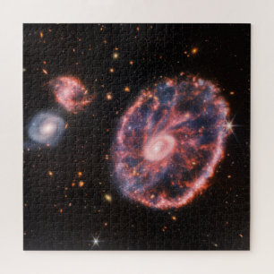 Cartwheel-Galaxie, James-Webb-Weltraumteleskop Puzzle