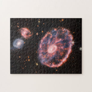 Cartwheel-Galaxie, James-Webb-Weltraumteleskop Puzzle