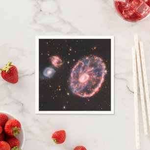 Cartwheel-Galaxie, James-Webb-Weltraumteleskop Serviette