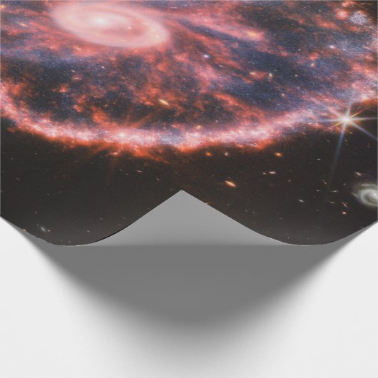 Cartwheel Galaxy, James Webb Space Telescope Geschenkpapier (Ecke)