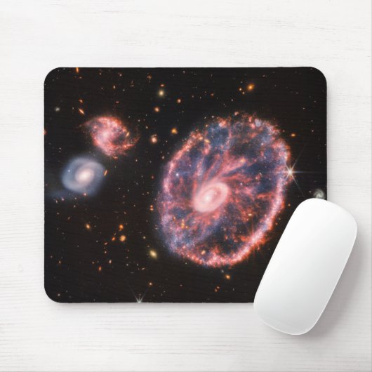 Cartwheel Galaxy, James Webb Space Telescope Mousepad (Mit Mouse)