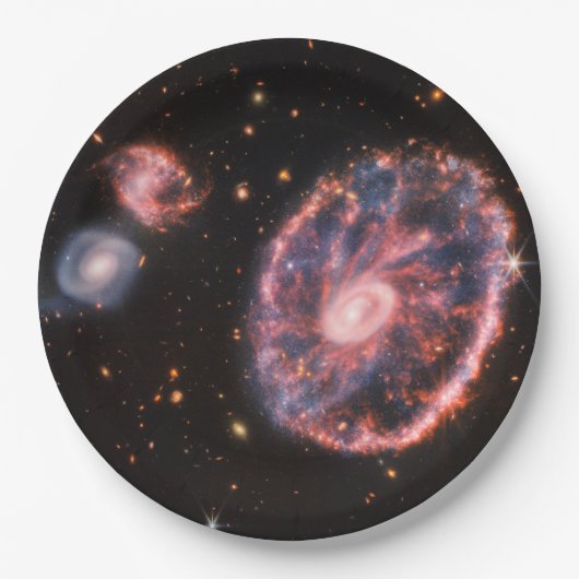Cartwheel Galaxy, James Webb Space Telescope Pappteller (Vorderseite)