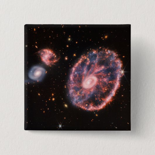 Cartwheel Galaxy JWST James Webb Space Telescope Button (Vorderseite)
