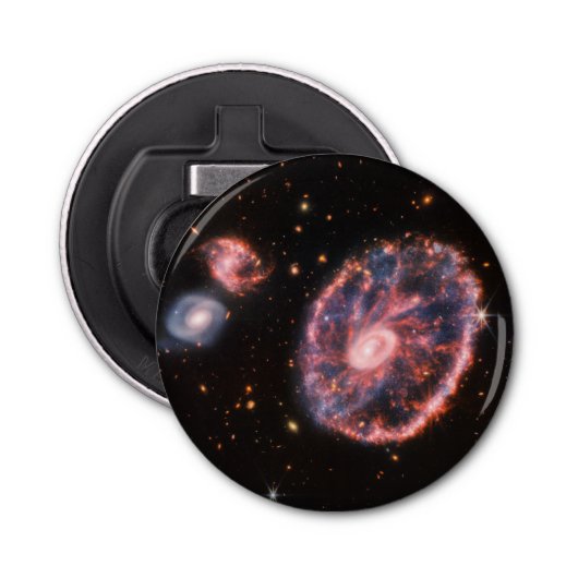 Cartwheel Galaxy JWST James Webb Space Telescope Flaschenöffner (Vorderseite)