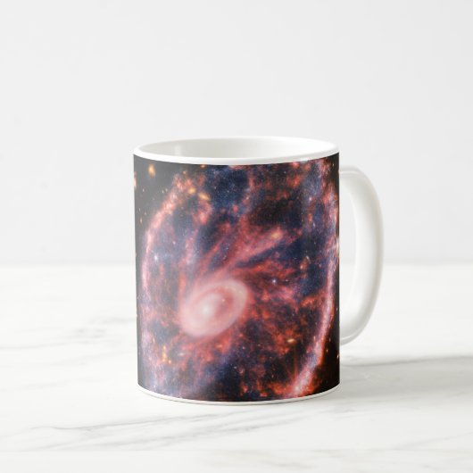 Cartwheel Galaxy JWST James Webb Space Telescope Kaffeetasse (VorderseiteRechts)