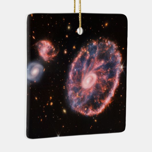 Cartwheel Galaxy JWST James Webb Space Telescope Keramikornament (Rechts)