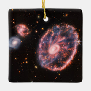 Cartwheel Galaxy JWST James Webb Space Telescope Keramikornament