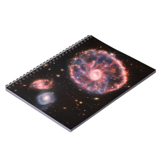 Cartwheel Galaxy JWST James Webb Space Telescope Notizblock (Linke Seite)