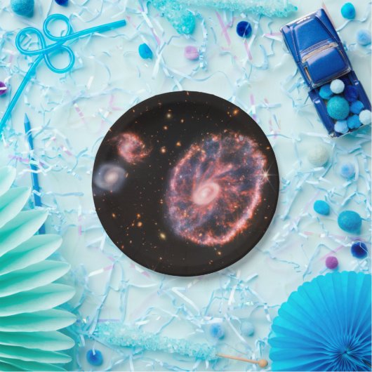 Cartwheel Galaxy JWST James Webb Space Telescope Pappteller (Party)