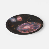 Cartwheel Galaxy JWST James Webb Space Telescope Pappteller (Schrägansicht)