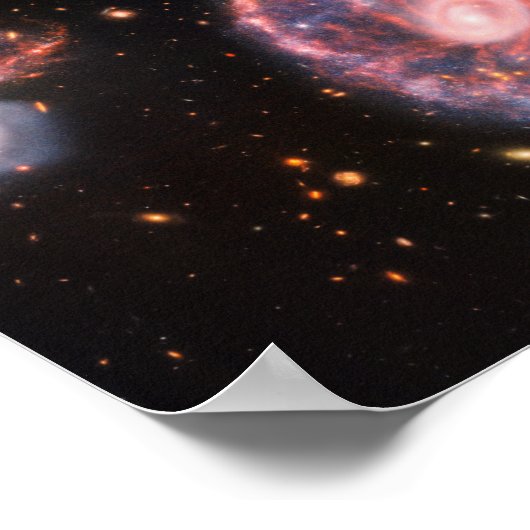 Cartwheel Galaxy JWST James Webb Space Telescope Poster (Ecke)
