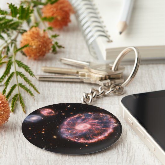 Cartwheel Galaxy JWST James Webb Space Telescope Schlüsselanhänger (Seite)