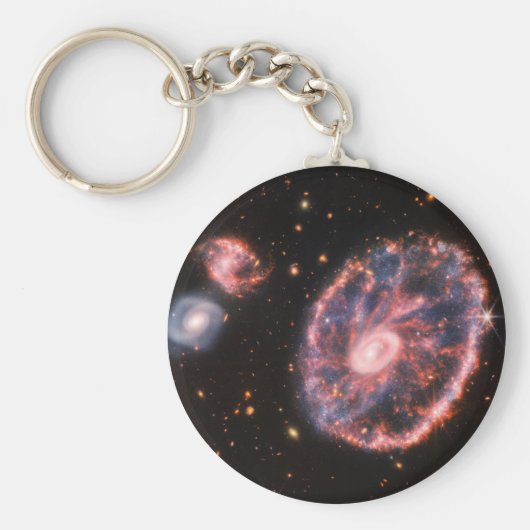 Cartwheel Galaxy JWST James Webb Space Telescope Schlüsselanhänger (Vorne)