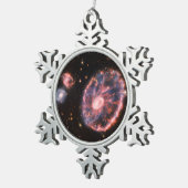 Cartwheel Galaxy JWST James Webb Space Telescope Schneeflocken Zinn-Ornament (Rechts)