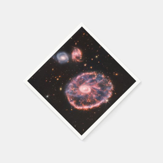 Cartwheel Galaxy JWST James Webb Space Telescope Serviette (Ecke)