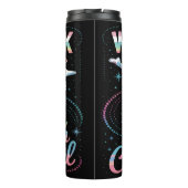 Cartwheel Joy: Gymnastik, Regenbogen, Energie Thermosbecher (Rückseite)