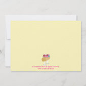 Cartwheels und Cupcakes Gymnastik Geburtstagsparty Einladung (Rückseite)