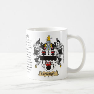 Cartwright-Familien-Wappen (Wappen) einschließlich Kaffeetasse