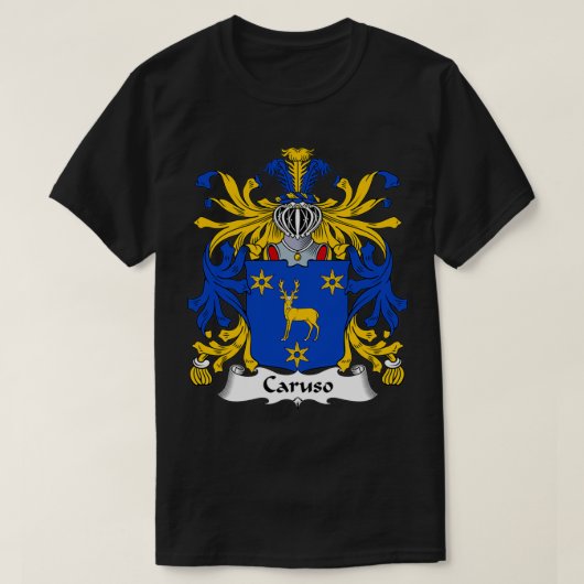 Caruso Coat of Arms Familienwappen T-Shirt (Design vorne)