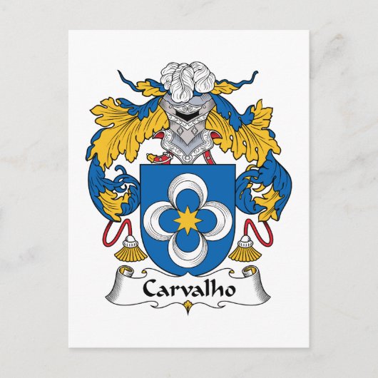 Carvalho Familienwappen Postkarte (Vorderseite)