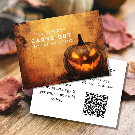 Carve Out Time Pumpkin Referral Program Ankündigungspostkarte